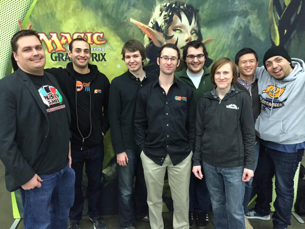 Caleb_Faster's tweet photo. My brother just won $2,700 for getting 2nd place at the Grand Prix “@magicprotour: This is your #GPBaltimore Top 8. http://t.co/71vbbmZTdQ”