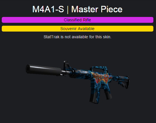 MLG's tweet photo. Win this CS: GO M4A1 Master Piece weapon skin! RT &amp; watch http://t.co/nzeJOMxRri to be entered! #MLGCSGO @cevo http://t.co/RB0V5HlQ4O