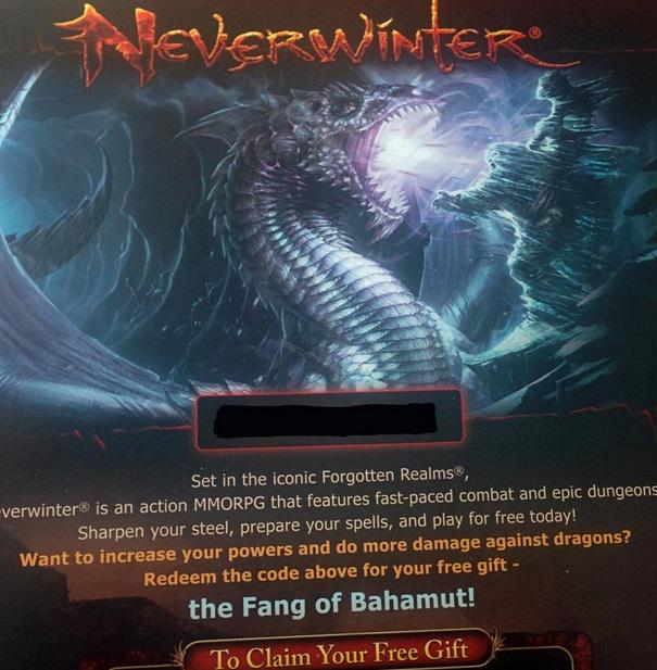 NeverwinterGame's tweet photo. Day 2 of #12DaysofNW! RT this tweet. This time 20 lucky players will win a Fang of Bahamut! Winners announced 12/15 http://t.co/s0xIzj5W9E