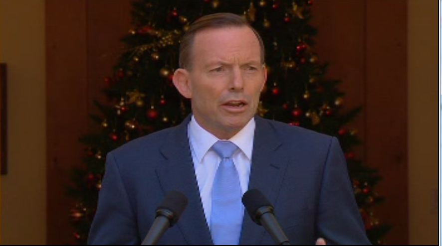 Sandra_Sully's tweet photo. PM Abbott on #sydneysiege: "If anyone does have any suspicions, there is a National Security Hotline- 1800 123 400" http://t.co/vFgJ2qXYvR