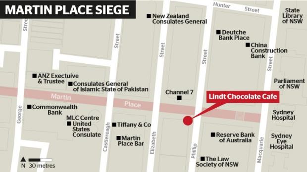 martin place sydney map The Sydney Morning Herald On Twitter A Map Of The Sydneysiege Location At Martin Place In Sydney S Cbd And Some Of The Surrounding Prominent Buildings Http T Co Kmpxeblqne martin place sydney map