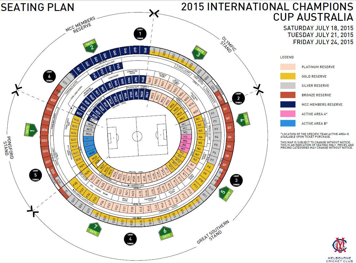 Mcg Seating Map