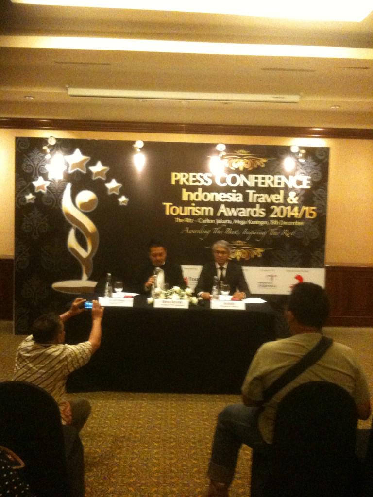Press conference #ITTA2014 with president director ITTA Foundation <a href="/pancasarungu/">Panca Rudolf Sarungu</a>
