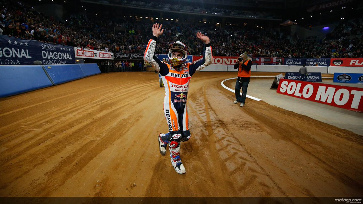 MotoGP's tweet photo. Marquez won again! Check out the best pictures of the @dtxbarcelona http://t.co/VezGYnSd7b http://t.co/N8gPXZHhKa