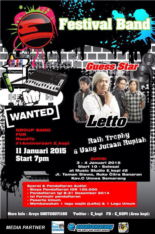 indie_smg's tweet photo. Segera daftarkan dirimu! FESTIVAL BAND SEMARANG | IDR 100K | pendftaran maks 31 Des 14  info 085726071189 #agendaSMG http://t.co/LHPgnyMwEt