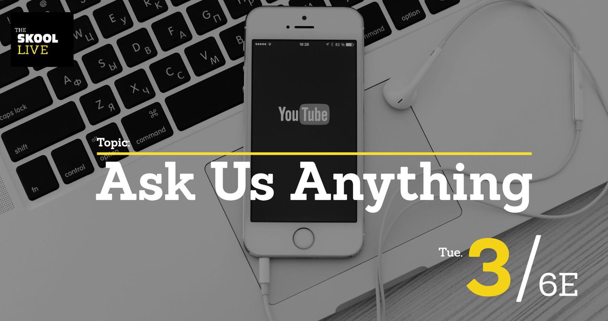 theChrisDo's tweet photo. Looking forward to wrapping up the year with user submitted questions. Tune in Tues 3/6E. @josecaballer #SkoolLive http://t.co/gPVycIflf8