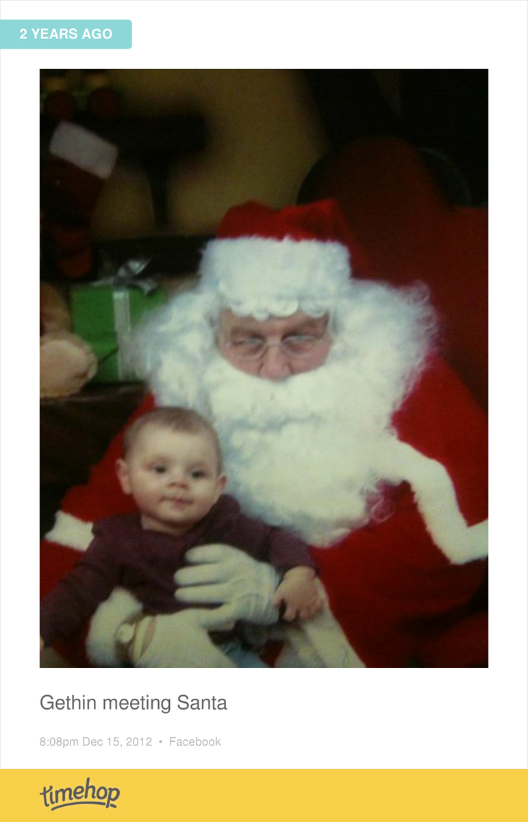 kelly197925's tweet photo. he didn't mind Santa then  http://t.co/2wSUrBeObq http://t.co/REEjjDPv5P