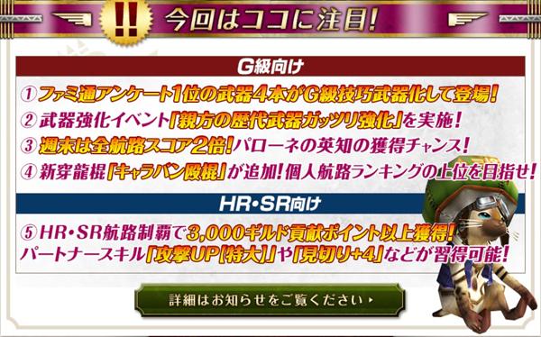 Mhf ｚ 公式ツイート على تويتر 冬パロ ファミ通アンケートで1位を獲得した武器がｇ級技巧武器に 8 10航路の制覇報酬と個人航路ランキング報酬で キャラバン梅箱 を入手しg級技巧武器に強化しよう Http T Co Xpn4gxgkem Mhf Http T Co V6cnmyznho