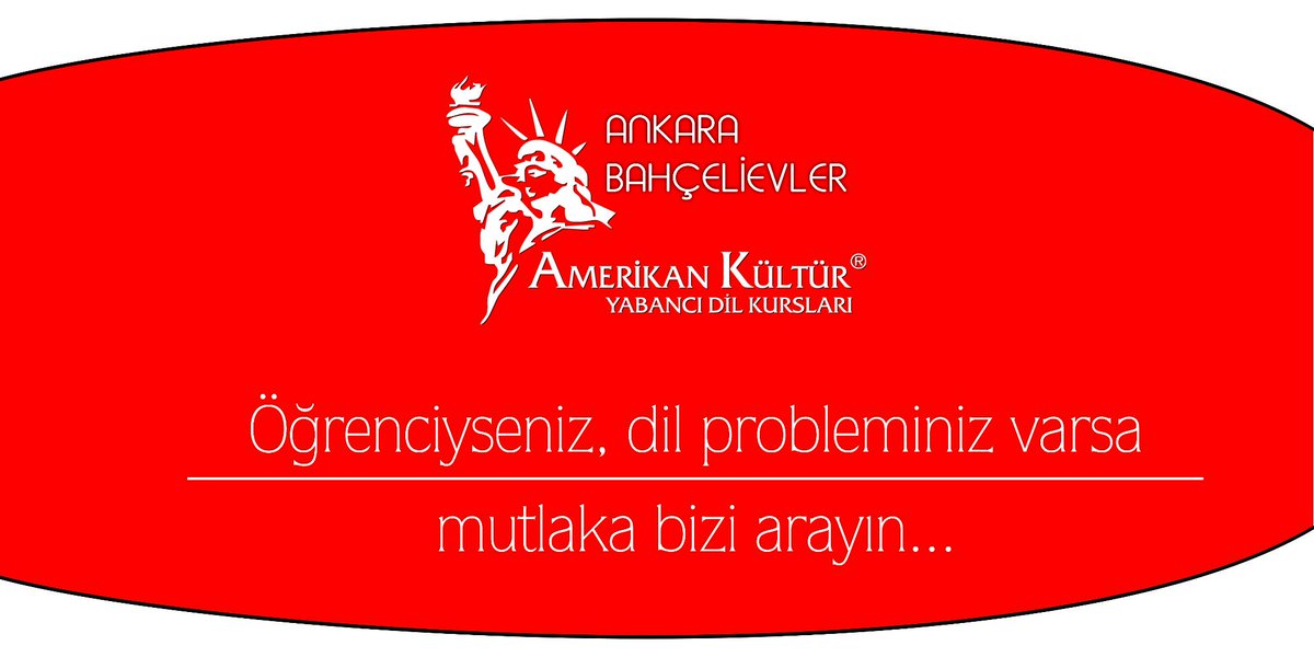 Yabancı dil öğrenmek Amerikan Kültür'de çok kolay.
Aşkaabat Cad. 61.Sokak No: 25 Bahçelievler /ANKARA