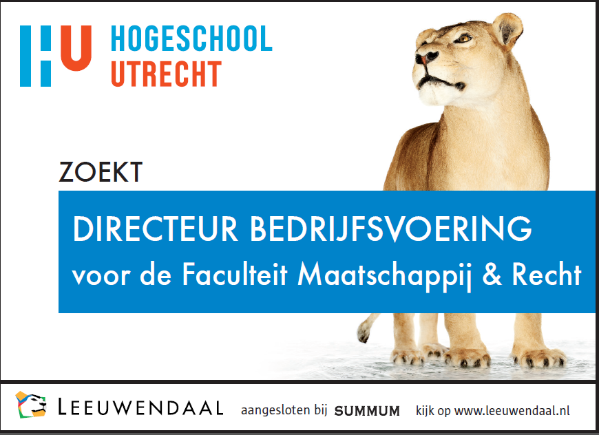zkt Directeur Bedrijfsvoering Hogeschool Utrecht; Info lnkd.in/dKVsbGR of Jeannette van der Vorm 06-29004782