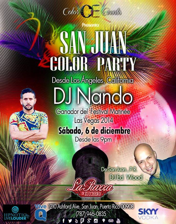 San Juan Color Party de Color Events con DJ Nando y DJ EdWood. #colorevents #djnando #djedwood