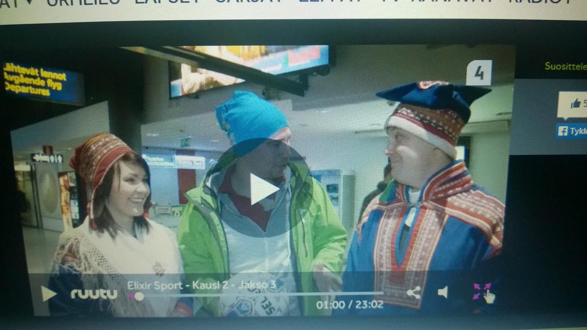 Prográmmas Elixir sport 14.12.14 Nelonen –kanálas Roavvenjárgga girdingiettis skábmamánus. #sapmi #saamelaiset
