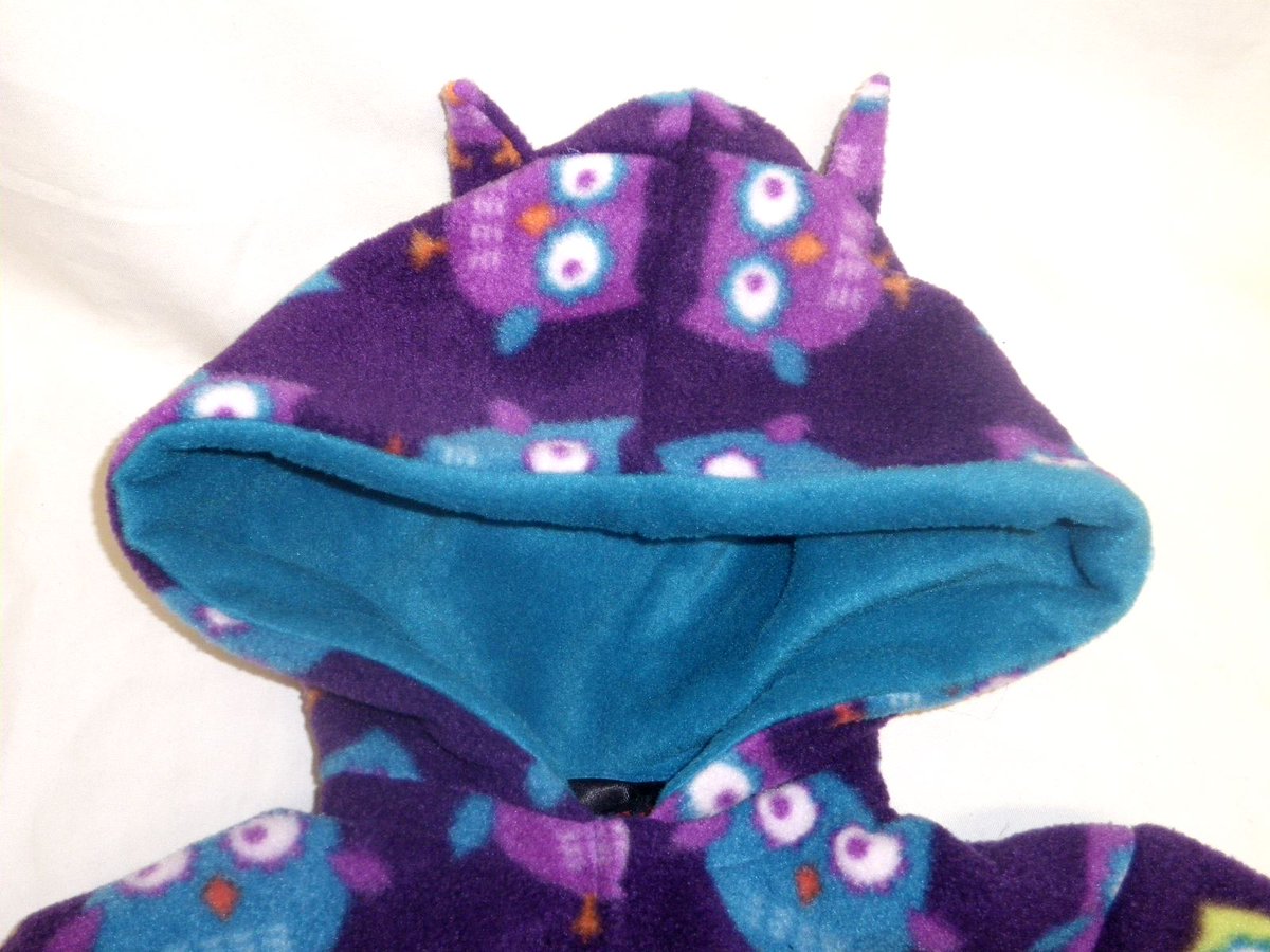 crazycutecloset's tweet photo. Adorable 'owls' kids hooded fleece jacket with owl ears https://t.co/tNmaVEDOhz £29.95 Made to order ages 2-6 http://t.co/4REI7wzQwQ