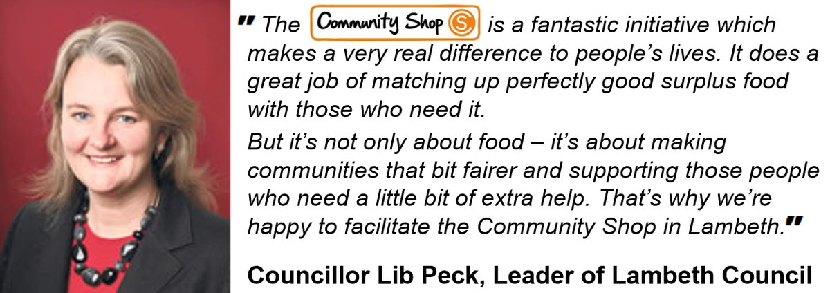 CommunityShops's tweet photo. As the UK’s first full-scale #SocialSupermarket opens in #Lambeth today, we’re grateful for the support of @cllrpeck http://t.co/MLF7oF9ivV