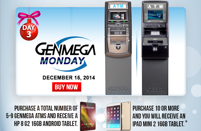 ATMTrader's tweet photo. Day 3: @Genmega ATMS *Restrictions apply on prizes* Give us a call at 855-286-2286 or order at http://t.co/xcKyPXo03s http://t.co/QbTa8yt7Hr