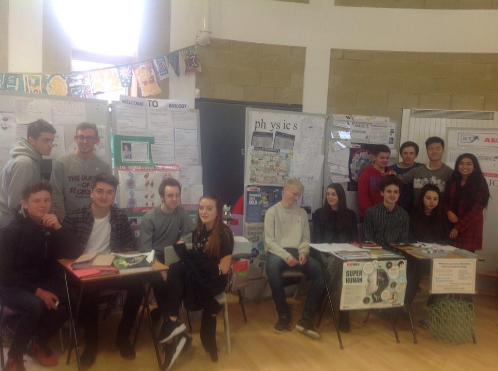 Our A' Level Options Fayre is underway! Lots of keen 6th formers eager to provide help and support to Year 11.