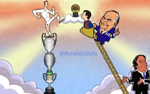 AntiBein's tweet photo. كاريكتير يعبر عن الصراع على جائزة أفضل لاعب لعام ٢٠١٤: http://t.co/BJad5FeRoJ