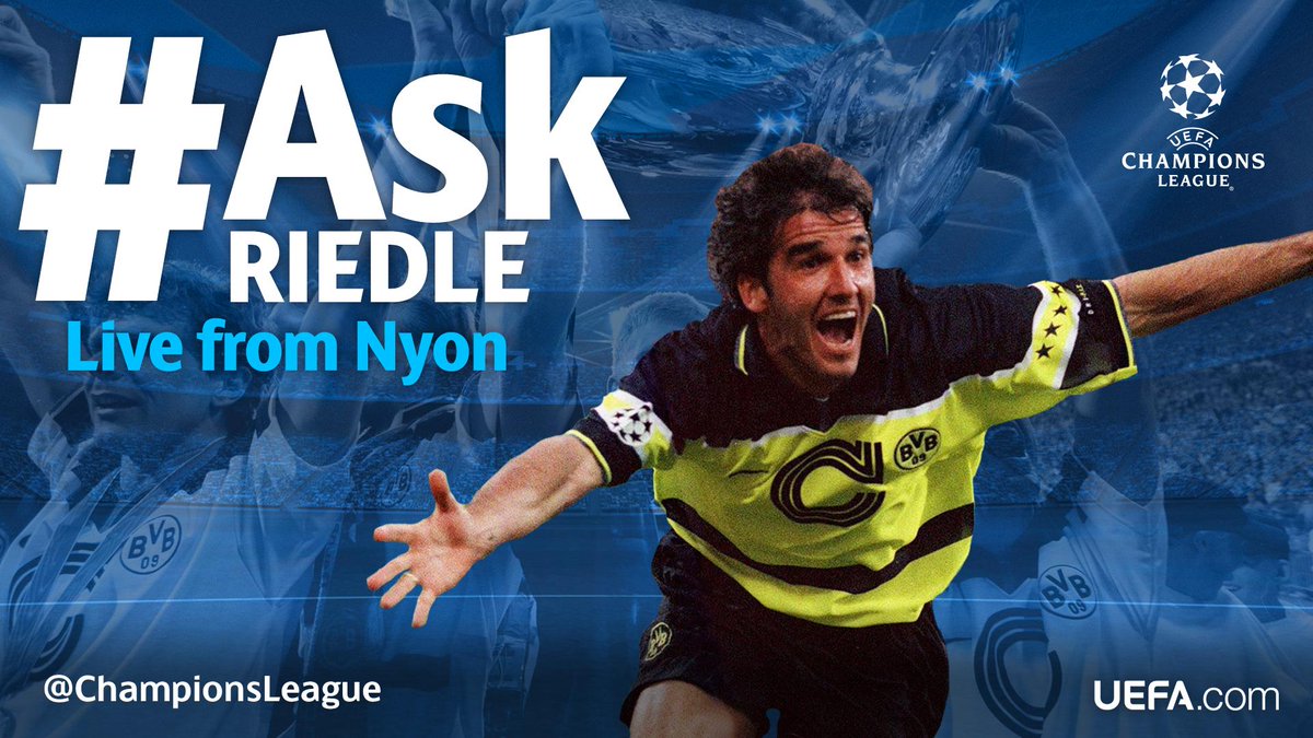 ChampionsLeague's tweet photo. .@KHRiedle is ready to answer your questions! #AskRiedle #UCLdraw http://t.co/5Qx6xqjV25