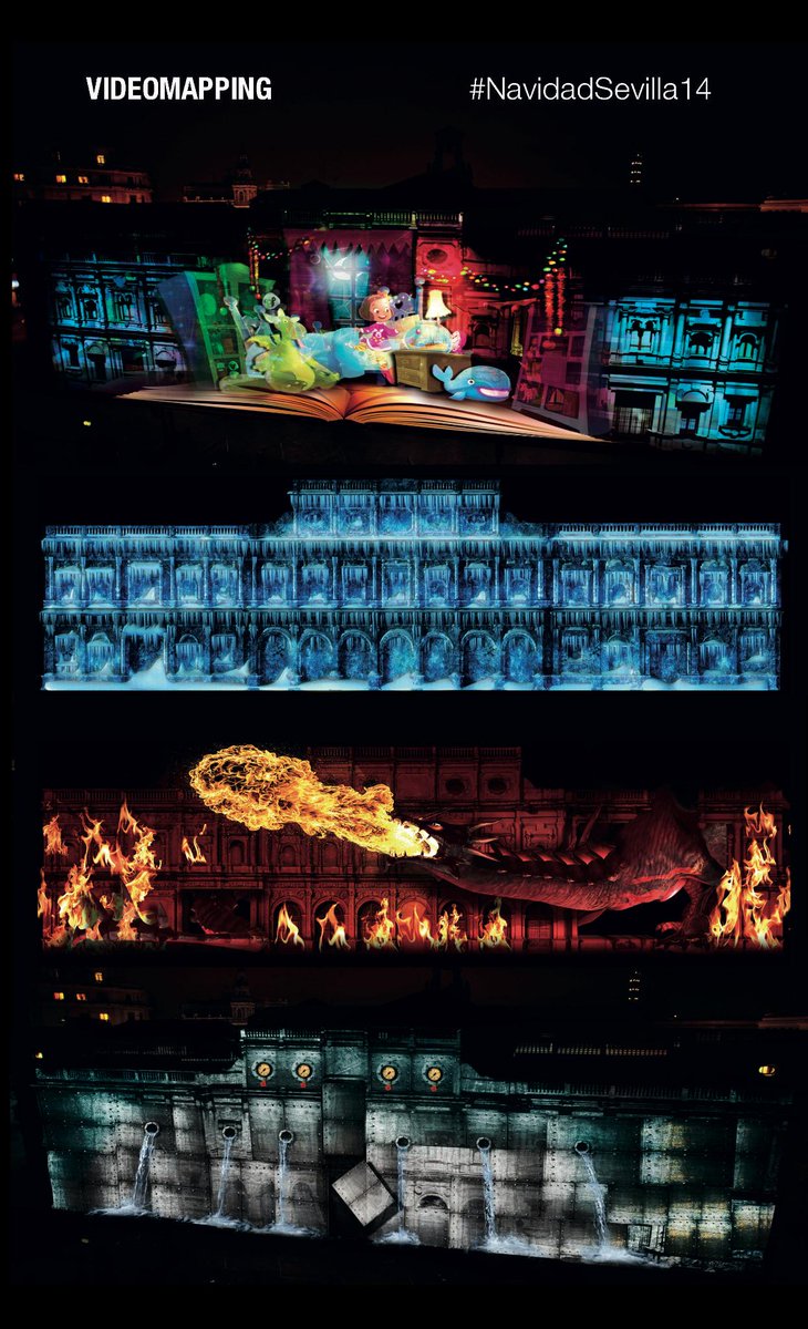 Ayto_Sevilla's tweet photo. Un adelanto de las espectaculares imágenes que podrás ver en el mapping de la #NavidadSevilla14 desde este miércoles http://t.co/f7odqNmSzk