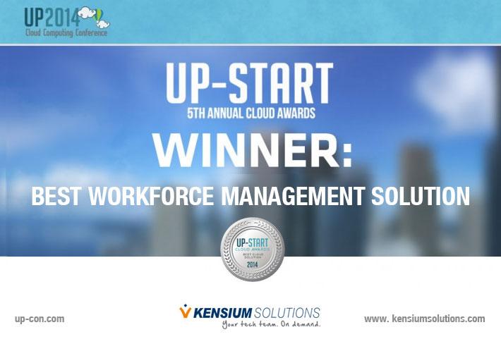 kensium's tweet photo. Kensium Solutions won the #UP2014 #CloudAwards in the Best Workforce Management Solution Category in San Francisco. http://t.co/rrHq7intEW