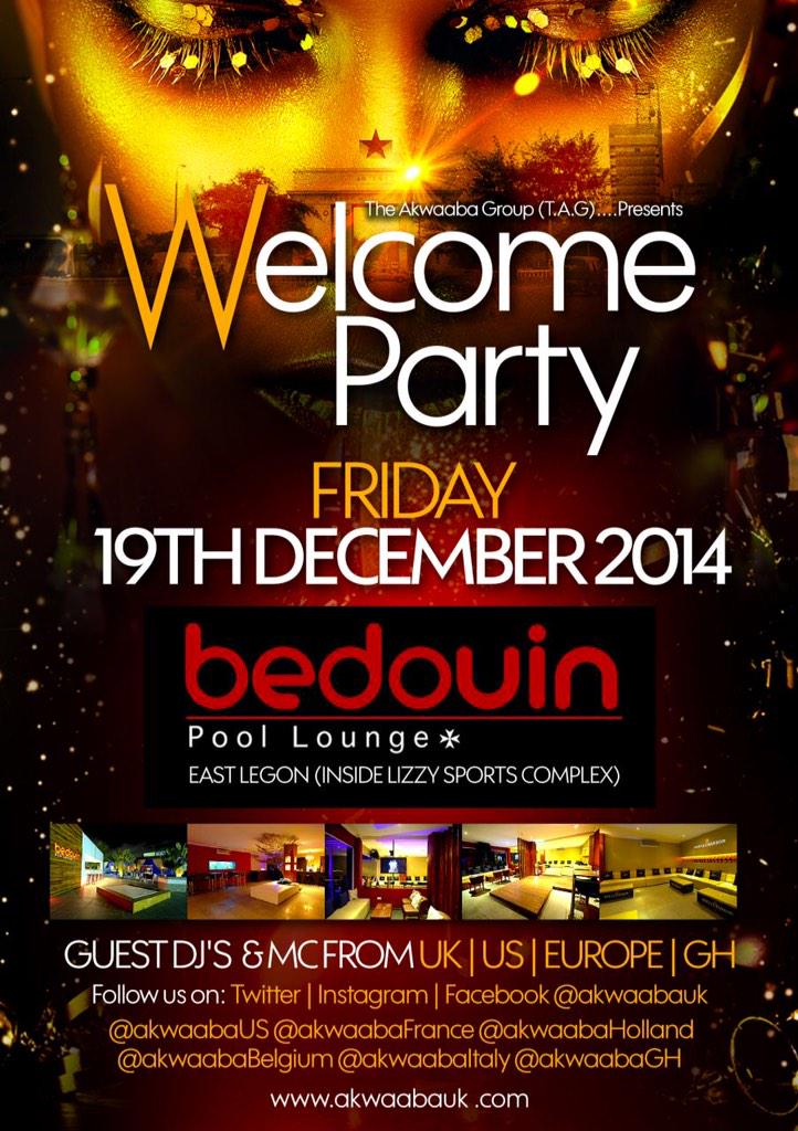 GHMFUK's tweet photo. JOIN THE OFFICIAL WELCOME PARTY THIS FRIDAY IN BEDOUIN LOUNGE ( EAST LEGON) 💥💥💥 @AkwaabaUs @OfficialAkwaaba @talkofuk http://t.co/w7GwIHadna