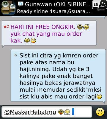 MaskerHebatMu's tweet photo. Testimoni dari Kak Citra nih. :D Jangan diliatin aja, Yuk buruaaan order sekarang juga kak. INVITE PIN: 277B165F http://t.co/utPBLwthPS