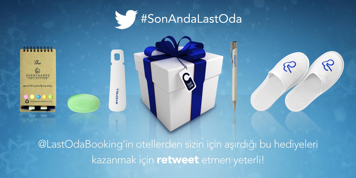 LastOda yılbaşına kadar, otellerden aşırdığı bu eğlenceli hediyeleri dağıtıyor. Kazanmak için RT et! #SonAndaLastOda