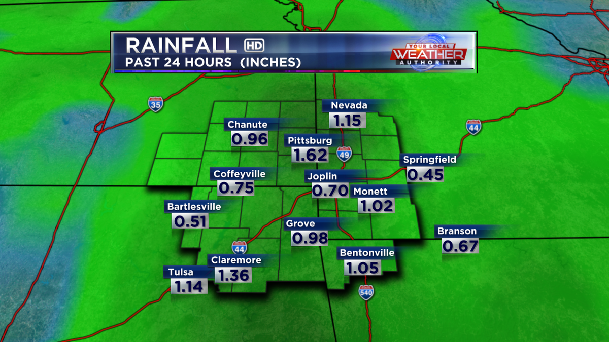 StaceyGarvilla's tweet photo. Rain totals from last night show that those thunderstorms brought us a nice soaking area-wide.  #4statewx http://t.co/edUUkHp9oF
