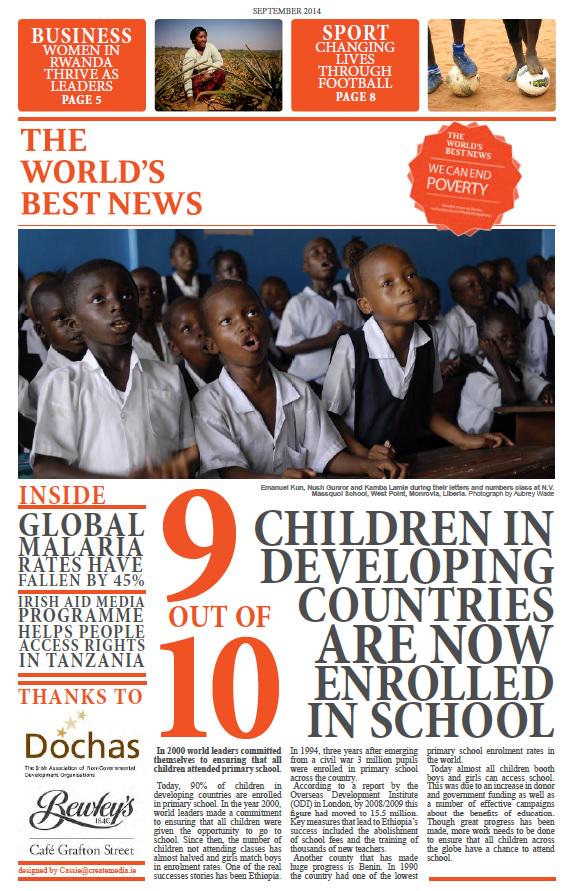 devedireland's tweet photo. Featured #DEresource: Positive news stories World's Best News from Sept by @Dochasnetwork http://t.co/MgK2YZgQdJ http://t.co/56eCjzYDW5