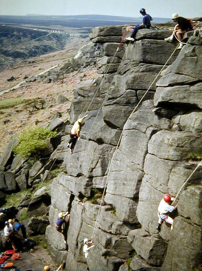 Rock Climbing above Hathersage - the base for the last 27 years of PEAK ACTIVITIES LTD  specialists in rock climbing.