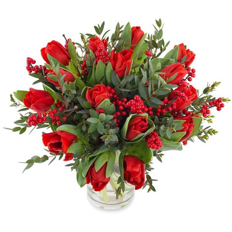 Dags att frossa i härliga jultulpaner! euroflorist.se/tulpaner-ct1493