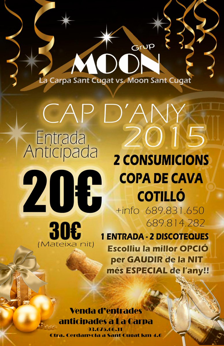 moonstcugat's tweet photo. ENTRADAS A LA VENTA a partir del JUEVES 18 DICIEMBRE!!
Reserva YA tu entrada llamando al 689.831.650 o 93.675.66.11!! http://t.co/eKn9soVfL8