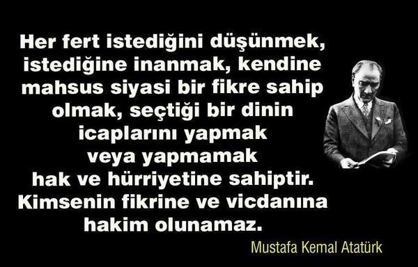 #ÖzgürBasınSusturulamaz  Atam'dan özgürlük dersi utanin Akp 'liler ve cemaatciler