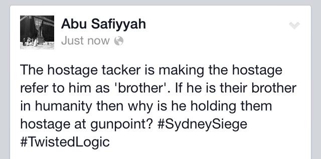 RafiqIbnJubair's tweet image. #SydneySiege #TwistedLogic
