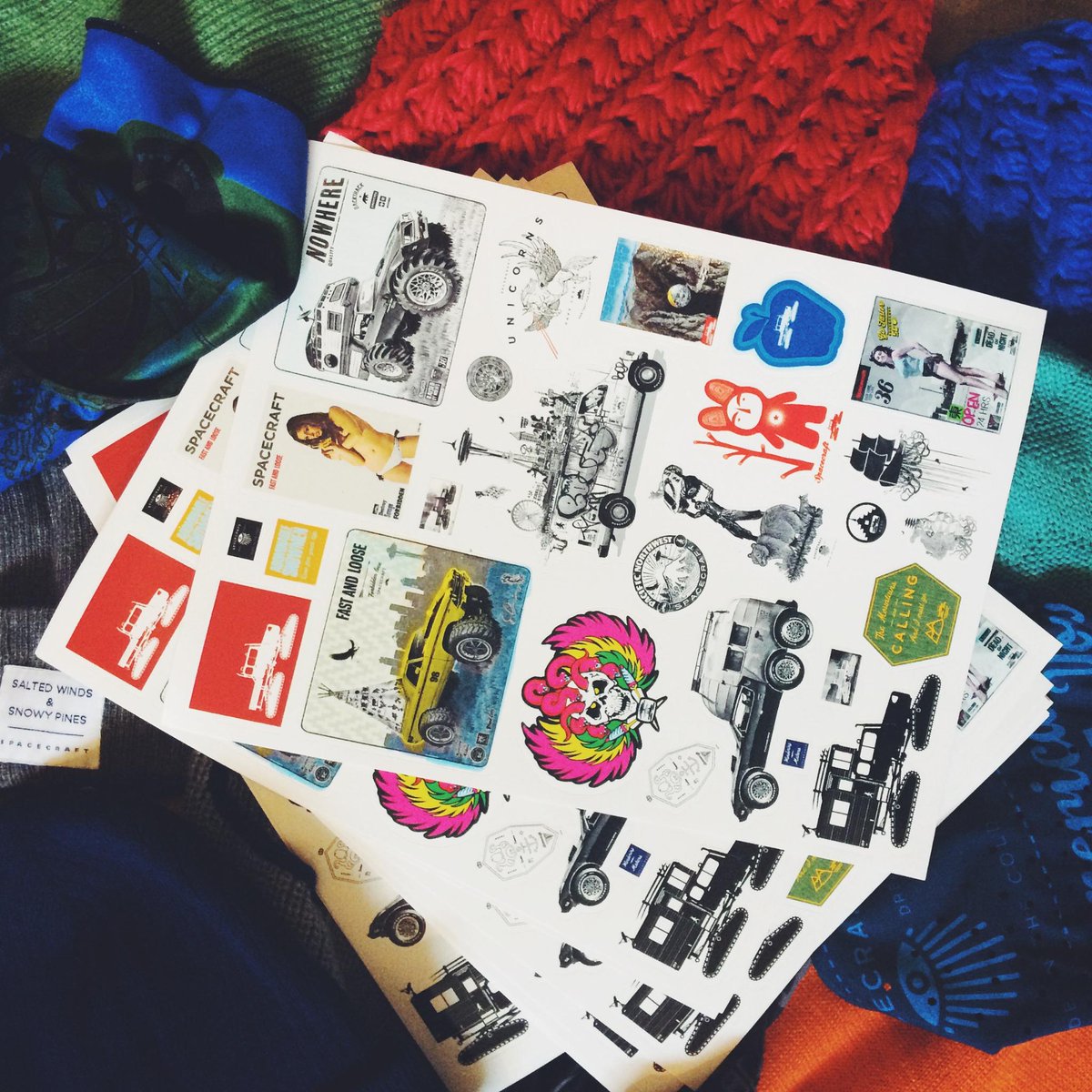 SCSnowcat's tweet image. Free #stickersheet with purchase from spacecraftcollective.com until December 25th! #HappyHolidays #followthesnowcat