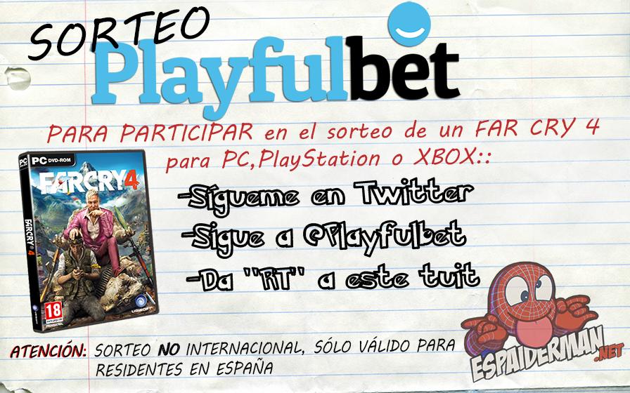 DeEspaiderman's tweet photo. SORTEO de un FAR CRY 4 gracias a @playfulbet !!!
Tenéis las normas en la imagen y en mi último vídeo. SUERTE! :D http://t.co/Prwd1kvpRl
