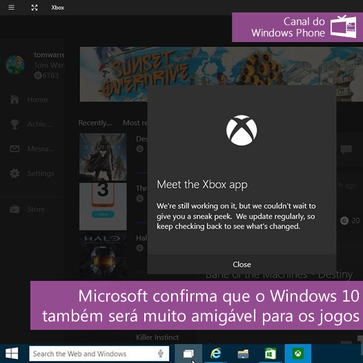 CanalDoWindows's tweet image. Microsoft confirma que o Windows 10 também será muito amigável para os jogos
Via #WindowsTeam: migre.me/nwCyq