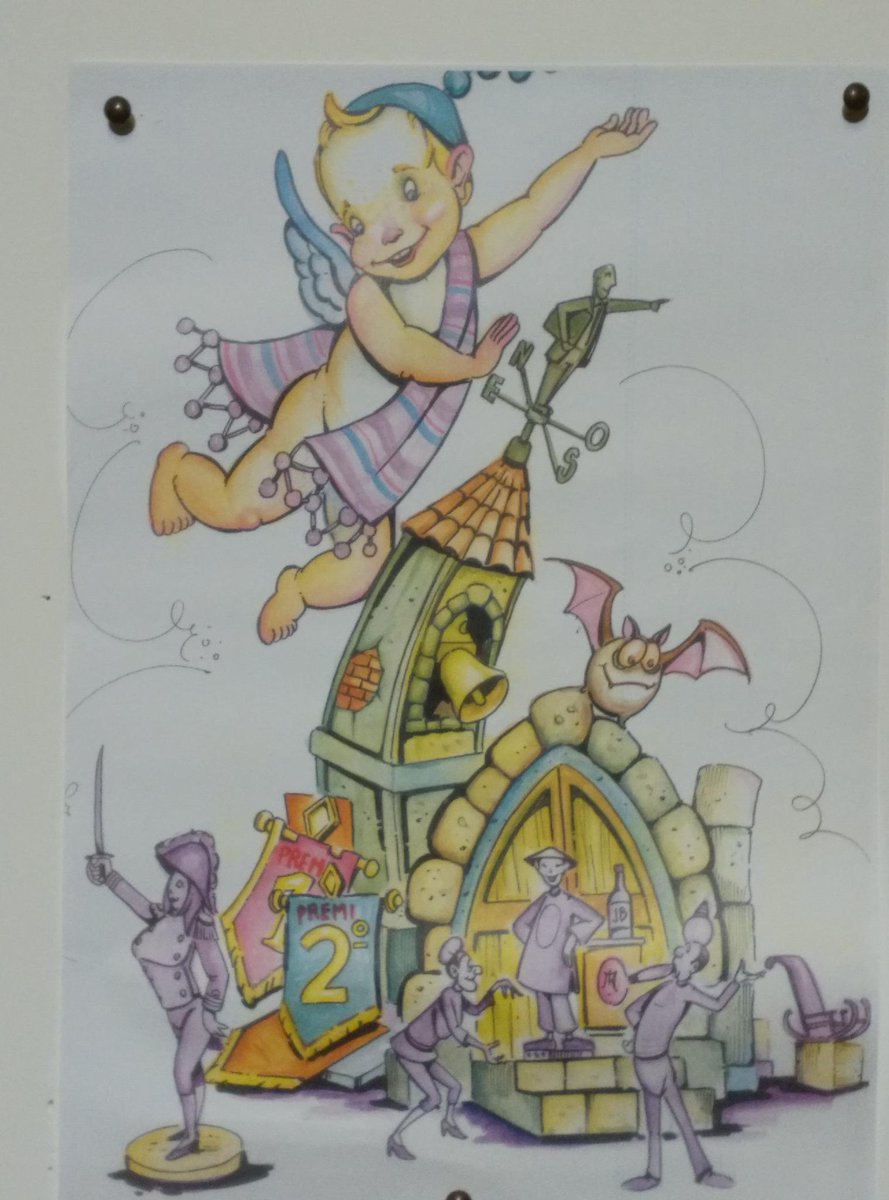 FallesValldUixo's tweet photo. Esbós Falla Sud-Oest. Lema: De festa en festa. Artista faller: Javier Capella Claramonte. http://t.co/uhG2ShjtnX