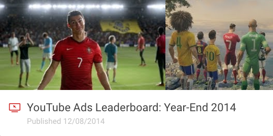 ICYMI: Our <a href="/YouTube/">YouTube</a> Ads Leaderboard reveals the top 10 ads of 2014. goo.gl/H5sSDn