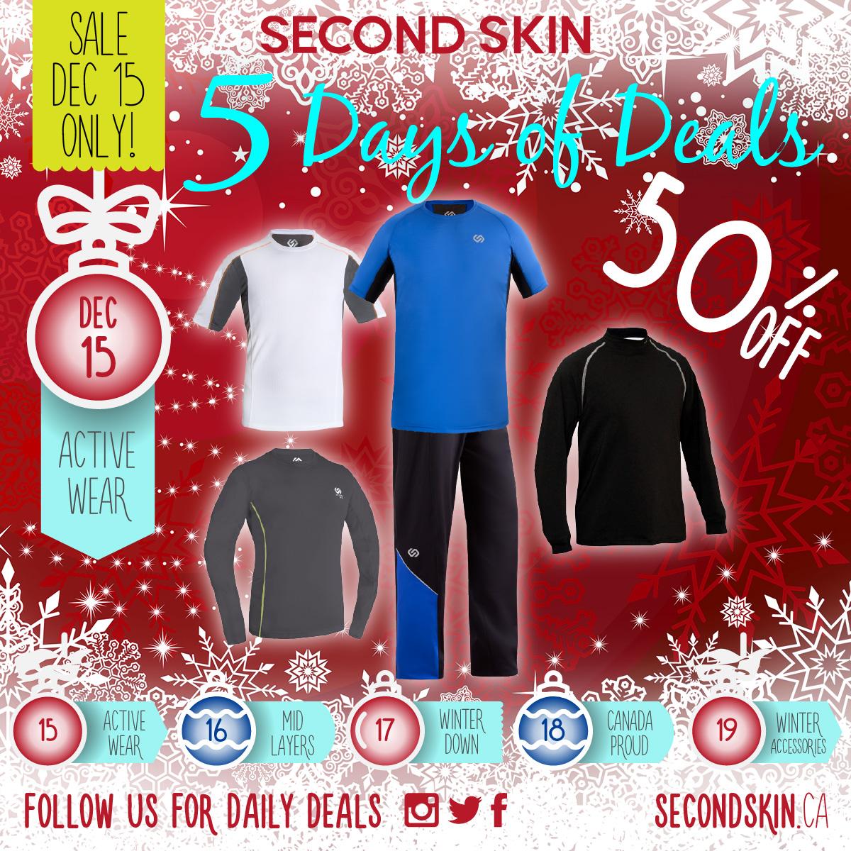 YourSecondSkin's tweet photo. TODAY ONLY: 50% OFF men's active wear Base Layers! Shop now at http://t.co/0NBO5AdRBE. #5DaysOfDeals http://t.co/iFdkEMBff9