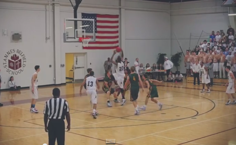 BleacherReport's tweet photo. VIDEO: High school defender gets destroyed by huge poster dunk http://t.co/TRX60fW2Sd http://t.co/sHUnDnVyTi