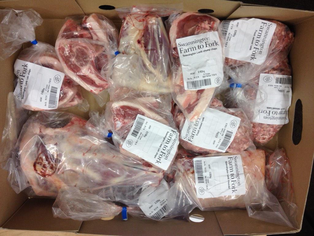 Our homebred pedigree #NorfolkHorn lamb boxed and awaiting collection by customers