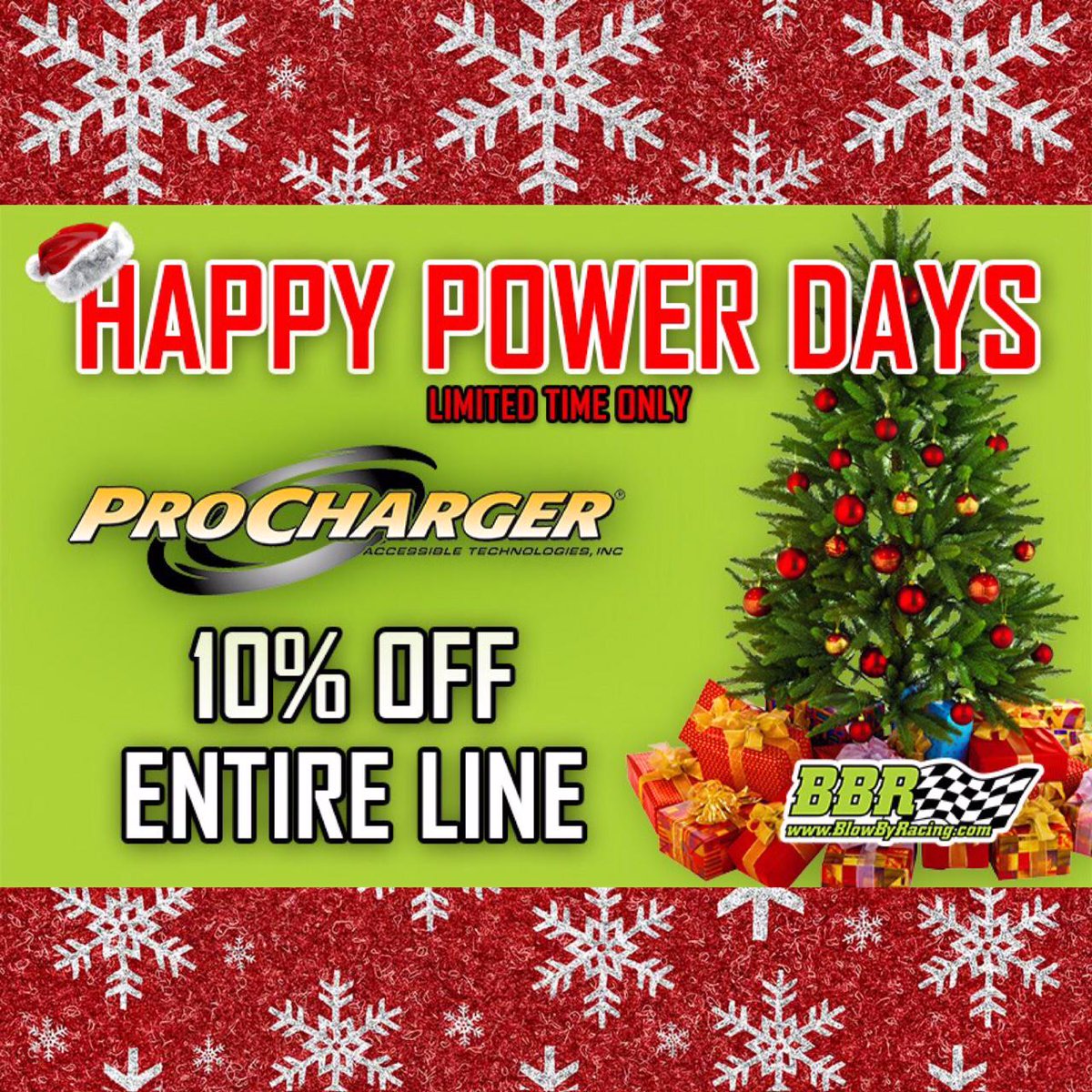 Happy Power Days from BBR - Offering 10%off all <a href="/ProCharger/">ProCharger Superchargers</a> systems
use coupon code: ATI10 BlowByRacing.com