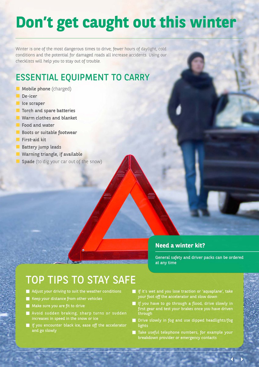 teslafinance's tweet photo. Tip of the week - Don't get caught out this winter! #driving #tips #essentials #planetleasing http://t.co/HEwhwVKgqX