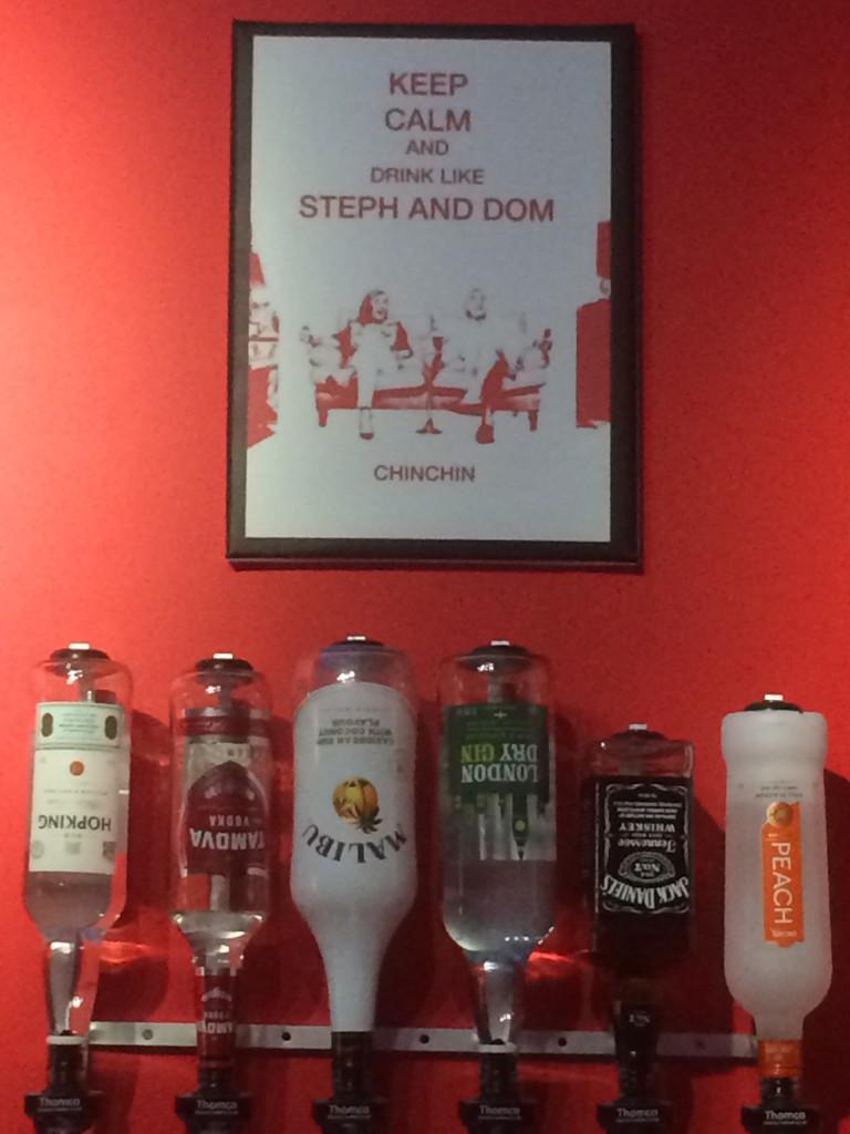 JonAdcock2's tweet photo. @stephanddom looking forward to tonites Nigel Farage. Defo watching in home bar complete with Steph &amp; Dom centrepiece http://t.co/O9caot9RUC