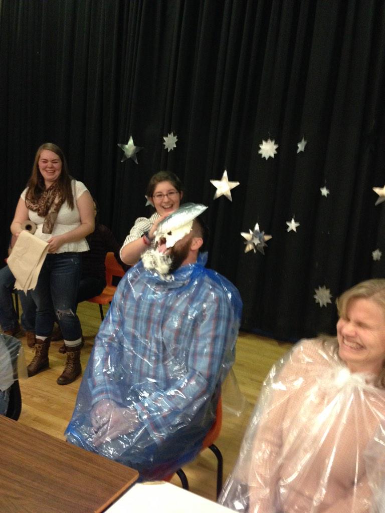 PVECPanthers's tweet photo. More pies - more teachers! Well done Ms. Duggan's Health & Human Services Class! #givingpanthers http://t.co/AhanMxCldj
