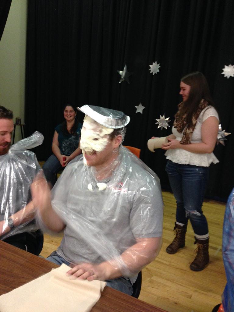 PVECPanthers's tweet photo. More pies - more teachers! Well done Ms. Duggan's Health & Human Services Class! #givingpanthers http://t.co/AhanMxCldj
