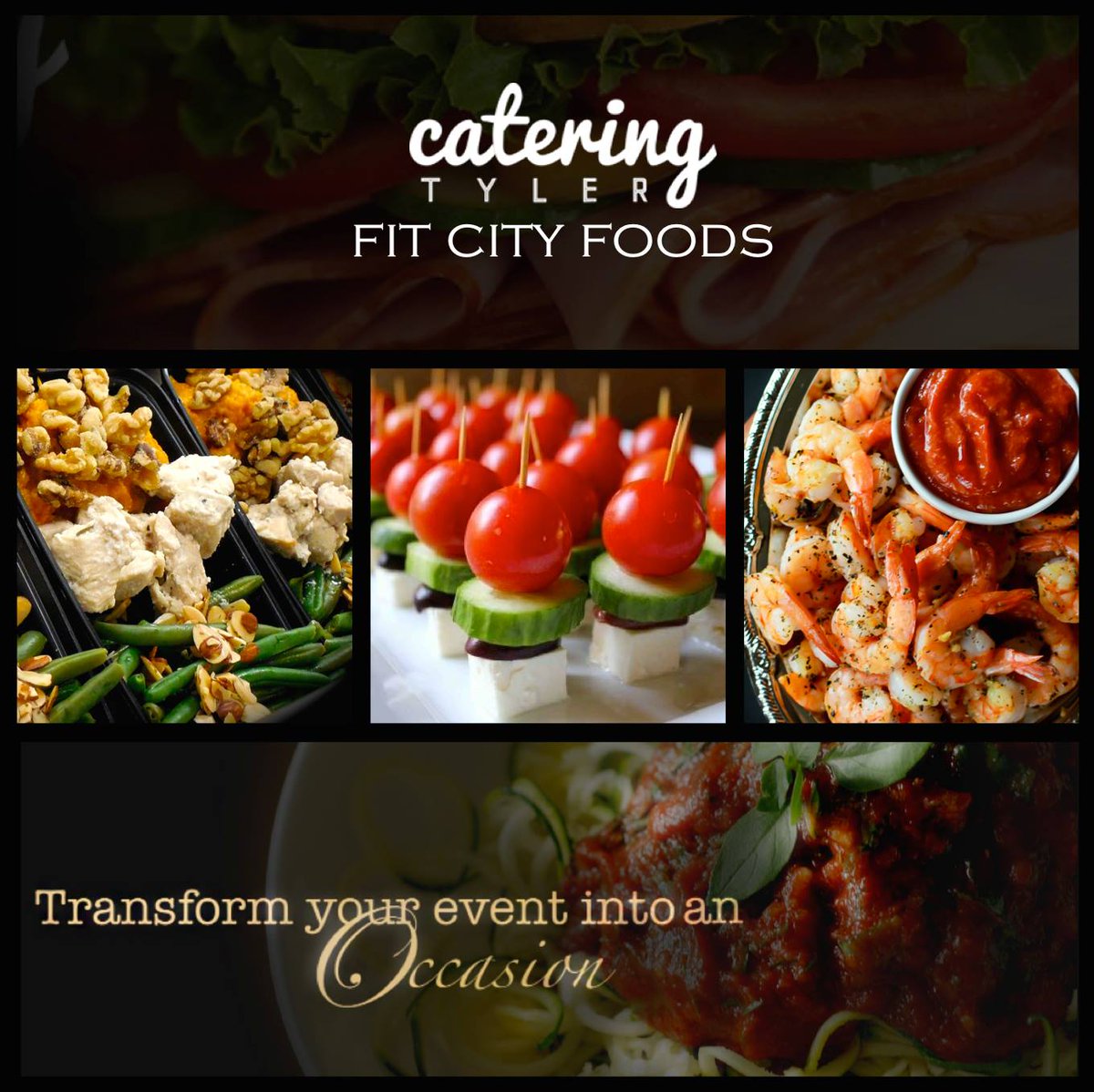 CateringTyler's tweet photo. Check out the healthiest catering option in ETX, Fit City Foods!
From food delivery to full service events! :) http://t.co/jQaecWhv7s