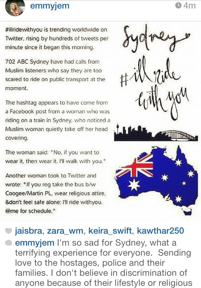 #illridewithyou  this seriously made me tear. 
There's still hope in the world to live happily with religious freedom