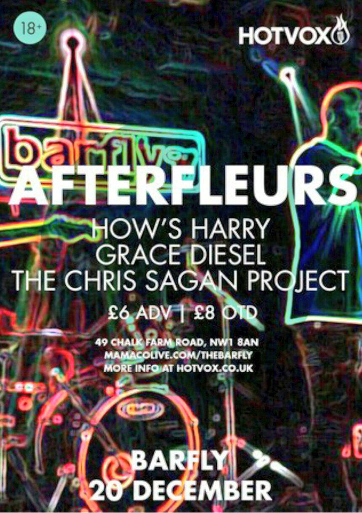 This Saturday,  <a href="/Hot_Vox/">HOT VOX</a> presents <a href="/AfterFleurs/">AfterFleurs</a> Xmas party @TheBarflyHQ